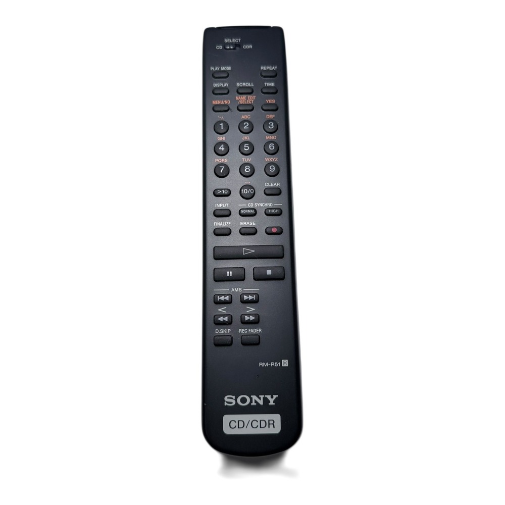 Sony RM-R51 Remote Control CD CDR‎ Player Recorder Black Genuine OEM Replacement